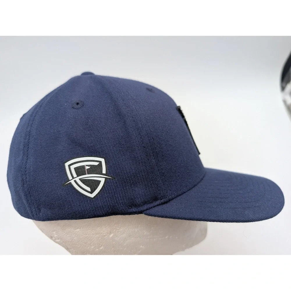 Branded Bills Missouri American Flag Patch Flexfit Hat Navy Blue Style 400 S-M